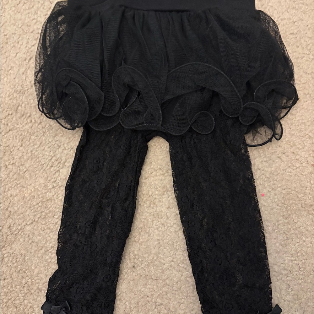 Black tutu lace Baby Leggings